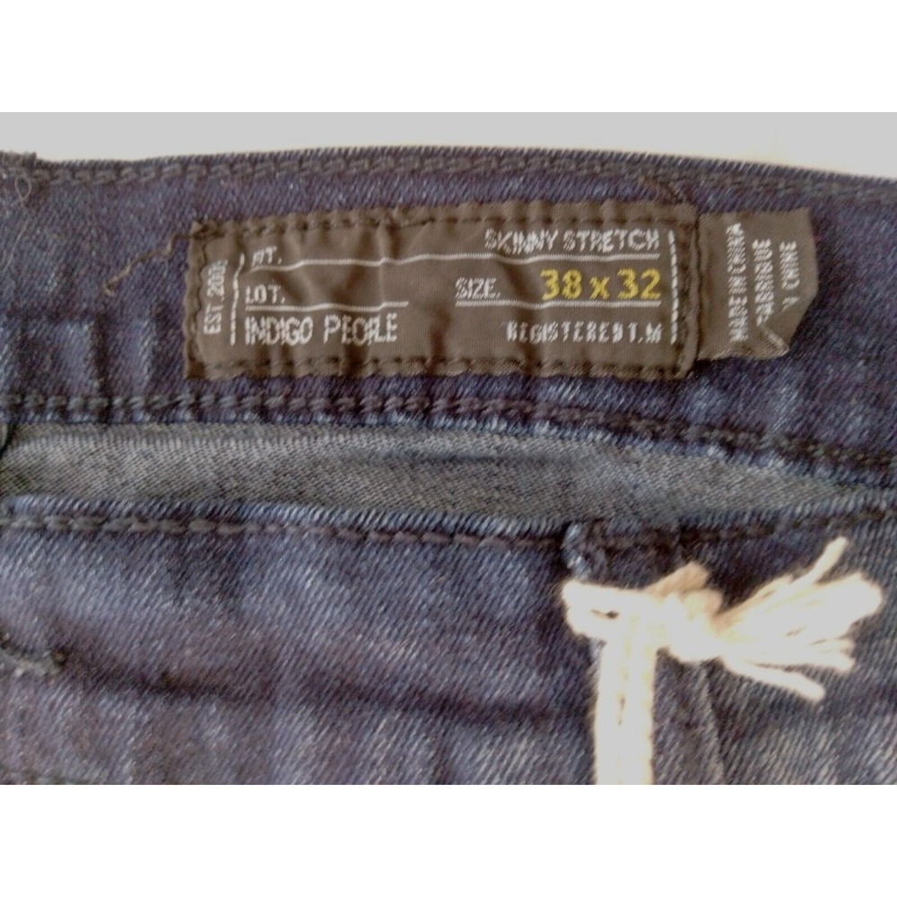Indigo People Dexter Skinny Stretch Denim Jeans Pants Mens Size 38 x 32 - Picture 6 of 11